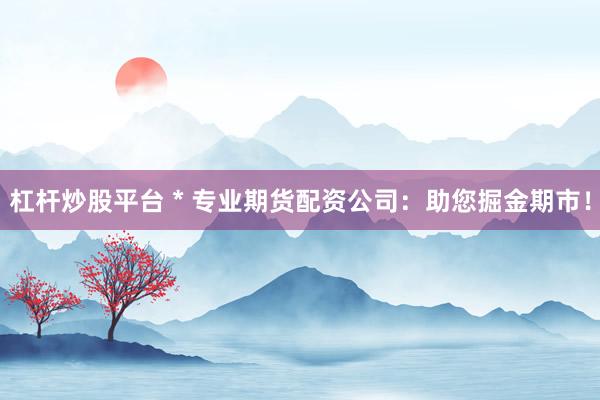 杠杆炒股平台 * 专业期货配资公司：助您掘金期市！