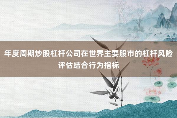 年度周期炒股杠杆公司在世界主要股市的杠杆风险评估结合行为指标