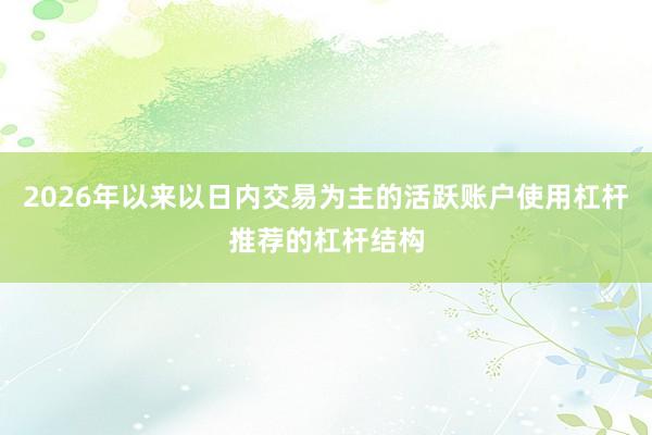 2026年以来以日内交易为主的活跃账户使用杠杆推荐的杠杆结构
